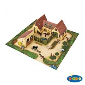 Papo - 33100 - Figurine Collection - Mini Ferme, Écurie (Carton)