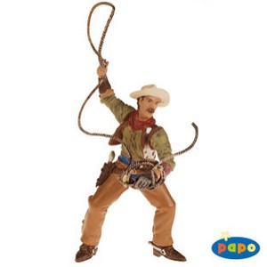 Papo - 39518 - Figurine de Collection - Cow-Boy Au Lasso