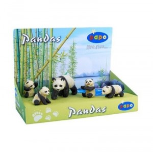 Papo - 50070 - Animaux - Boîte Présentoir Famille Panda