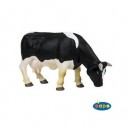 Papo - 51015 - Animaux - Vache Noir Et Blanc Broutant Avec Cloche