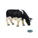 Papo - 51015 - Animaux - Vache Noir Et Blanc Broutant Avec Cloche