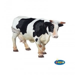 Papo - 51016 - Animaux - Vache Noir Et Blanc Debout
