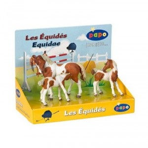 Papo - 51092 - Animaux - Boîte Présentoir Chevaux Pinto