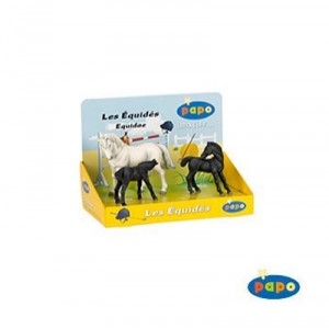 Papo - 51097 - Animaux - Boîte Présentoir Chevaux Lipizzan