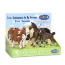 Papo - 80301 - Figurine - Animaux - Animaux de La Ferme 2 - Boîte Présentoir - Vache et Veau Simment...