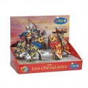 Papo - 80601 - Figurine - Chevaliers 3 - Boîte Présentoir - Archer Bleu / Arbalétrier Rouge / Cheval...