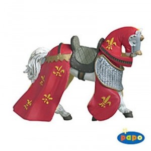 Papo - Cheval drapé rouge - 39390
