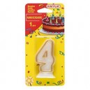 Partner Jouet - COU604 - Décoration gâteau - Bougies Chiffre 4 (Partner)