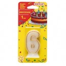 Partner Jouet - COU606 - Décoration gâteau - Bougies Chiffre 6