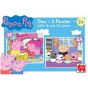 Astley Baker Davies Jumbo - Puzzle - 12 et 24 Pièces Peppa Pig Duo (Import Grande Bretagne)