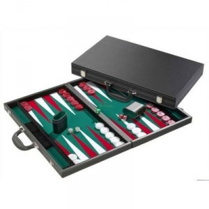 Philos - 1715 - Play Backgammon - leather - green - Language: German (Germany Import)