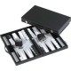 Philos Spiele - Coffret backgammon en cuir synthétique incrusté (Import Allemagne)