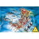 Piatnik - Puzzle 1000 pièces - Père Noël en traineau