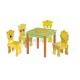 Pinolino - 203620 - Jouet en Bois - Table et Chaises Enfant Animaux - 5 pièces