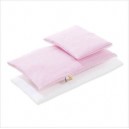 Pinolino - 28685-7 - Accessoire Poupée - Textile pour Lit de Poupées - 3 Pièces - Rose Claire