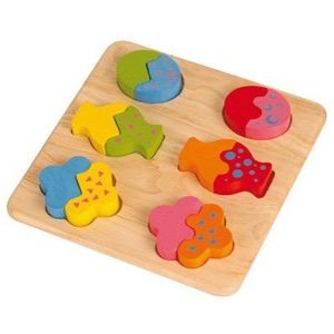 Pintoy Djeco-encastrement En Bois Geoformes Puzzle Double