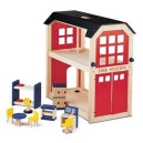 Pintoy - Jouet Bois - Caserne Pompiers Bois Accessoires (Pintoy)