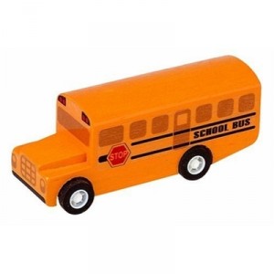 ASA Toys Plan Toys - PT6049 - Wooden Toy - Vehicle - School Bus