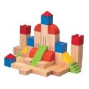 Plan Toys - Jeu de construction - Assortiment de Blocs en bois Spécial Château