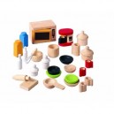 Plan Toys - Jouet bois - Ustensiles cuisine pour maisons poupées, bois