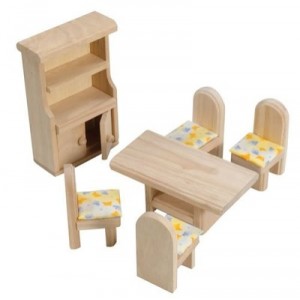 Plan Toys - Jouet en bois - Salle à manger, décor naturel