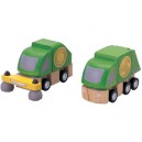 Plan Toys - Véhicules en bois - Véhicules de propreté, Plan City, lot de 2