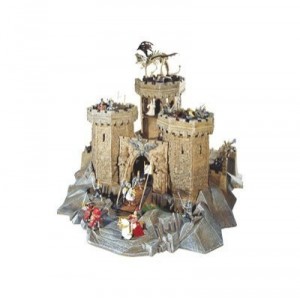 Plastoy - 59002 - Coffret- Le Château Fort Complet ( Avec 1 Dragon Rouge Gratuit )