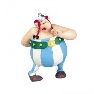 Plastoy - 60546 - Figurine- Obelix Amoureux Avec Bouquet Fleur
