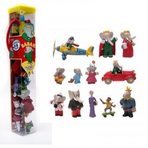 Plastoy - 70361 - Mini Figurines-Tubo Babar 12 Figurines