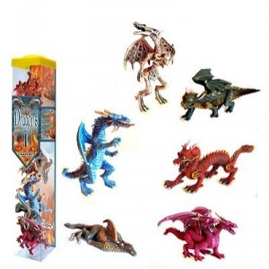 Plastoy - 70365 - Mini Figurines-Tubo Dragons N°1 6 Figurines