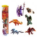 Plastoy - 70366 - Mini Figurines-Tubo Dragons N°2 6 Figurines