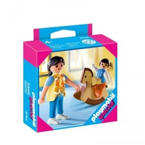 Playmobil 4744 - Maman avec bébé et cheval à bascule