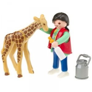 Playmobil - 3253 - Le Zoo - Gardienne zoo / Girafon