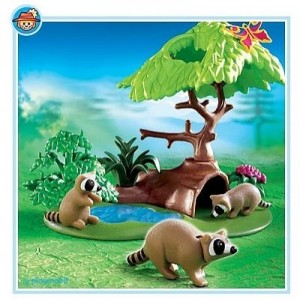 Playmobil - 4205 - Vie ferme - Famille Raton Laveurs