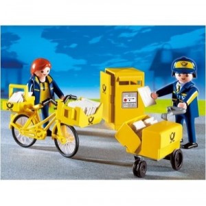 Playmobil - 4403 - commerçants - Postiers / Boîte aux lettres
