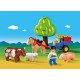 Playmobil - 6620 - 1.2.3 - Enfant + Charettes + Animaux