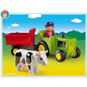 Playmobil - 6715 - 1.2.3 - Fermier + Tracteur
