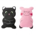 JIP - PT0315 - éveil - Poupée Réversible - Piggy-Kitten - Jersey Coton (Present Time)