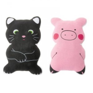 JIP - PT0315 - éveil - Poupée Réversible - Piggy-Kitten - Jersey Coton (Present Time)