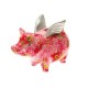 Silly - SY100164 - Tirelire Flying Pig - avec Rose Fleurs Céramique (Present Time)