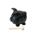 Present Time Silly - SY100379 - Tirelire Cochon - Just Married - Ardoise - Céramique