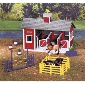 Rainbow Garden Products Breyer Stablemates 59197 Red Stable Set