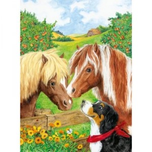Ravensburger Puzzle 100 pièces Pony Peppermint : Un nouvel ami