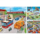 Ravensburger Puzzle (Set), en avant toute , 3 x 49 pièces