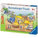 Ravensburger - 09161 - Puzzle Enfant - Attention Travaux - 2 x 20 Pièces