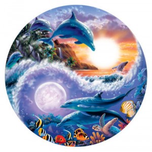 Ravensburger - 1000 pièces - Puzzle rond : Harmonie aquatique (Ravensburger)