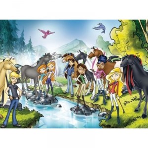 Ravensburger - 10739 - Puzzle enfant - Visite Horseland - 100 Pièces