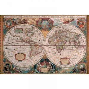 Ravensburger - 17411 - Puzzle - 5000 Pièces Mappemonde antique