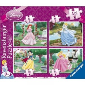 Ravensburger - 4 puzzles - Disney Princess dans une seule boîte (Import Grande Bretagne)