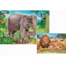 Ravensburger - 89635 - Puzzle - 2x20 Pièces Lions et éléphants